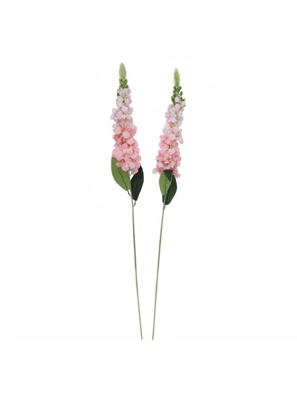 Silk Snap Dragons Artificial Pink Flower Stems With Green Leaves 2-Stem Bunch